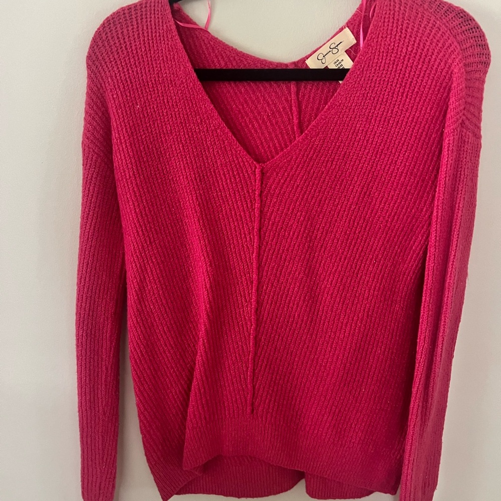Jessica Simpson pink sweater